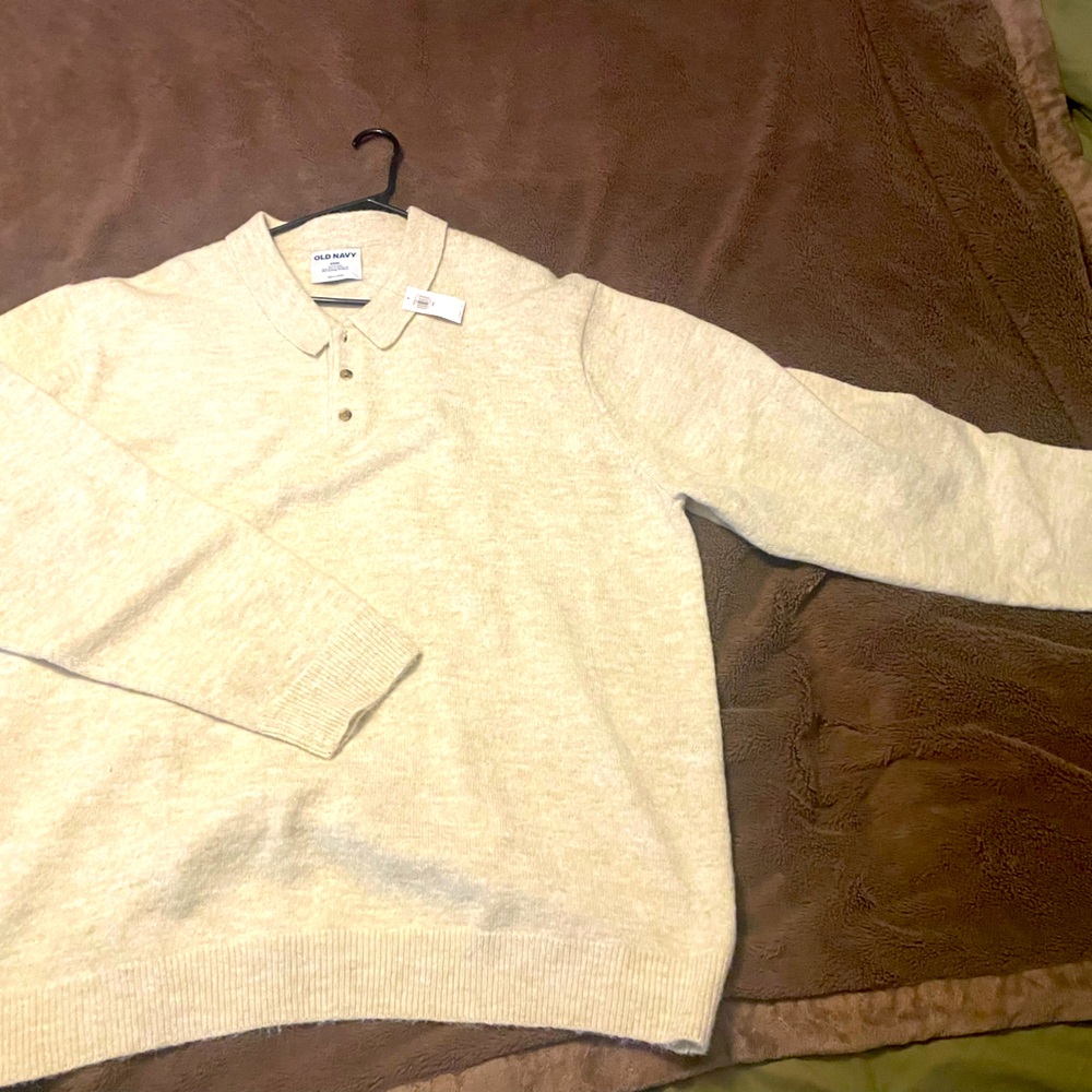 3xl xxxl old navy long sleeve sweater polo